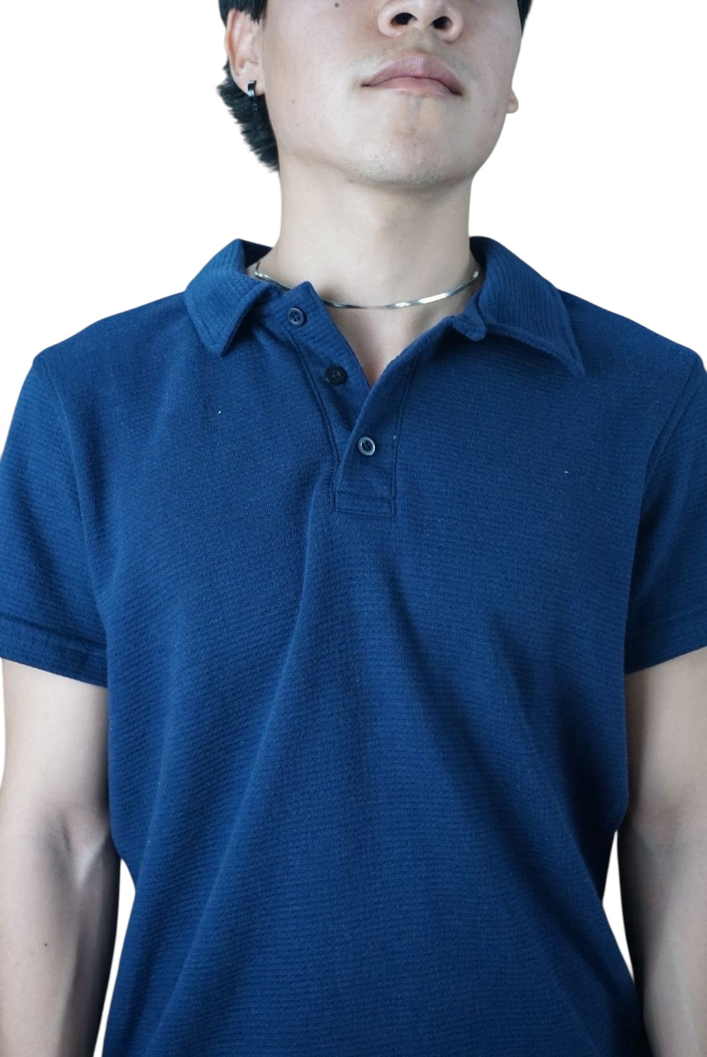Playera cuello polo Agnor para caballero tejido algodón premium Acero Mod. HAg30