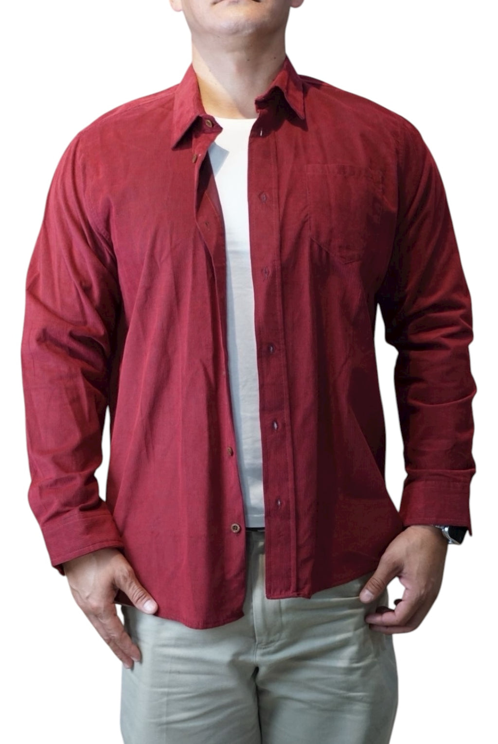 Camisa de panilla manga larga Agnor para caballero rojo premium Mod. HAgCL28