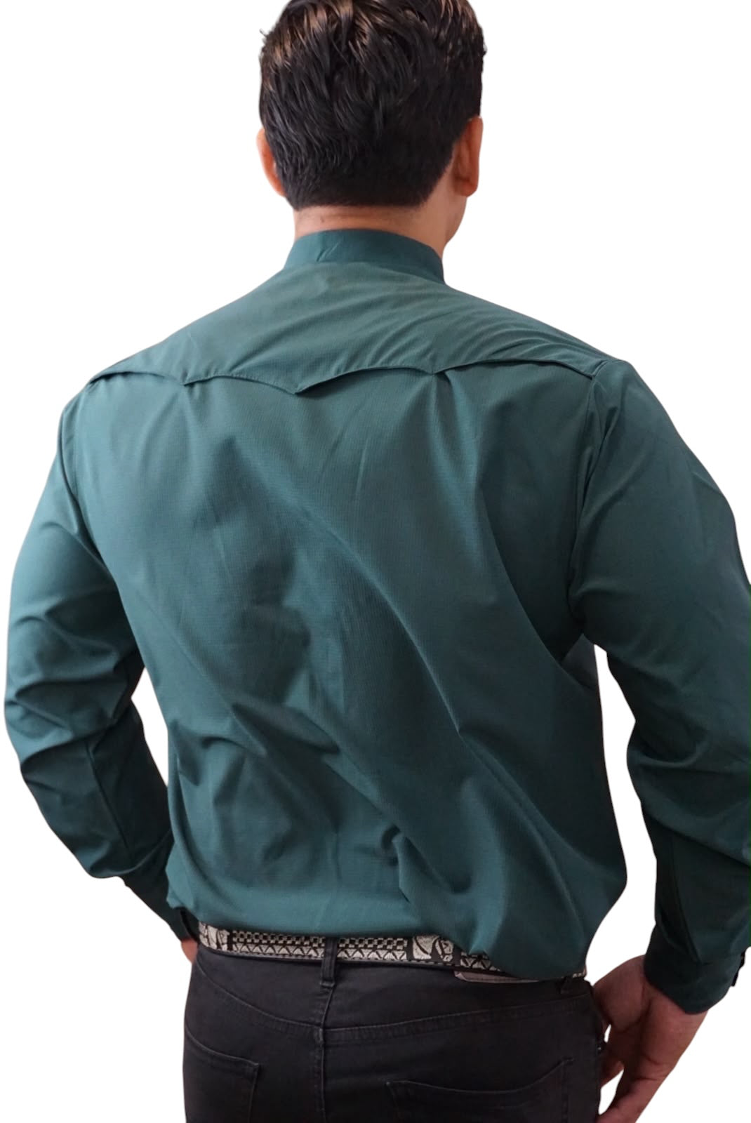 Camisa vaquera manga larga Agnor para caballero repelente verde botella premium Mod. HAgCL40