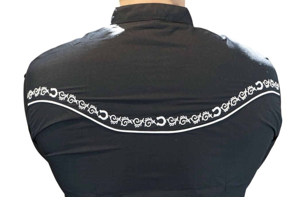 Camisa vaquera manga larga Agnor para caballero negro premium Mod. HAgCL32