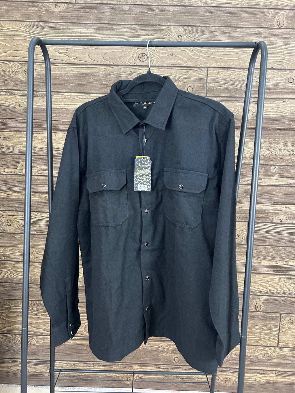 Camisola franela manga larga Agnor para caballero negro Mod. HAgCL23