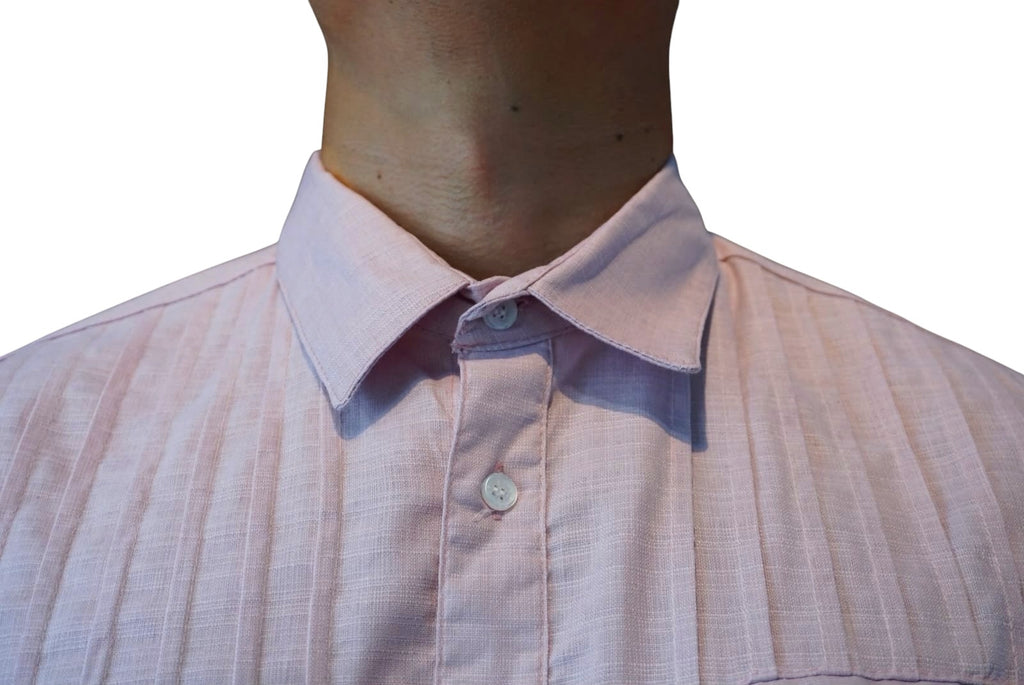 Camisa guayabera manga larga Agnor para caballero presidencial rosa tipo lino premium Mod. HAgCL39