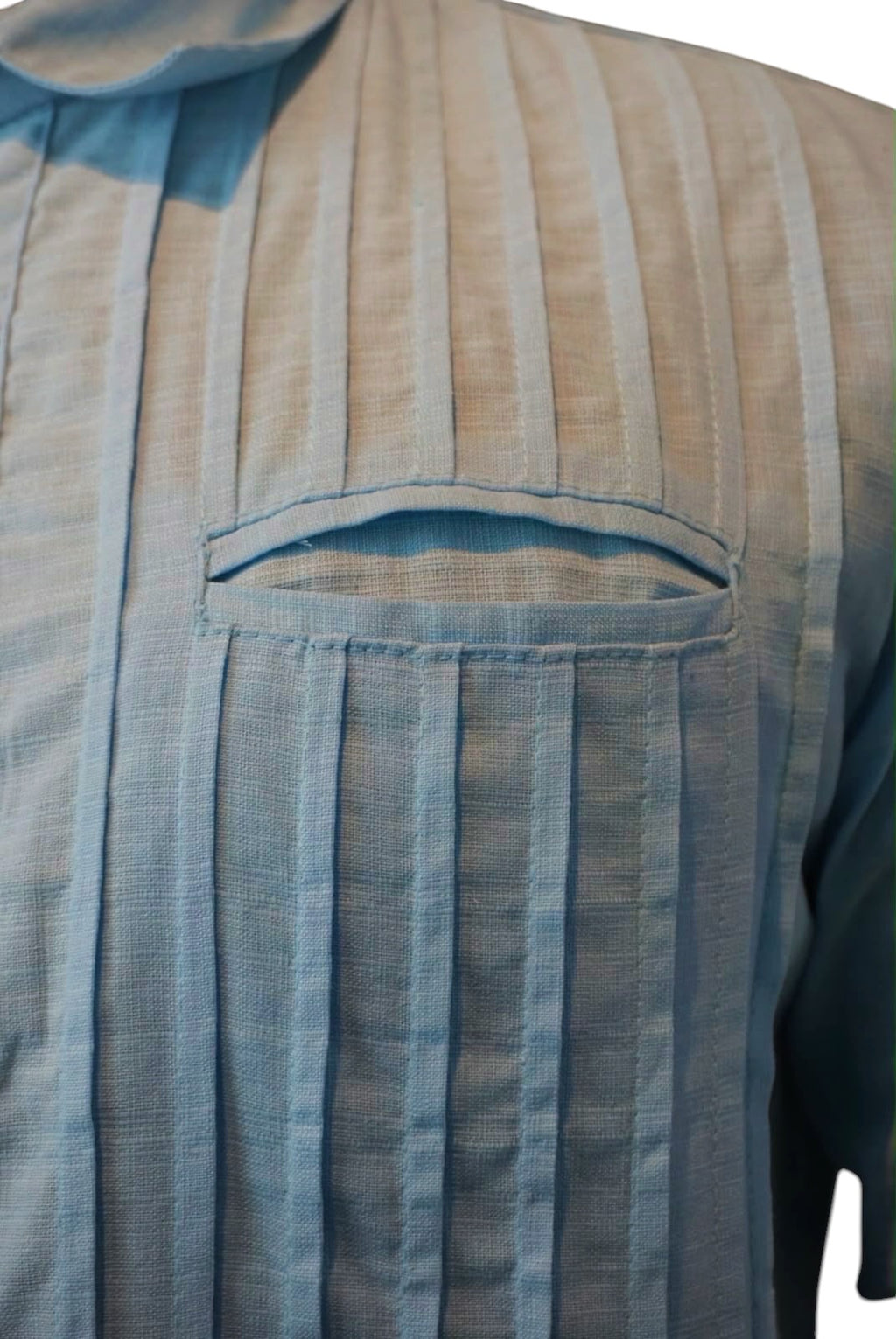 Camisa guayabera manga larga Agnor para caballero presidencial aqua tipo lino premium Mod. HAgCL39