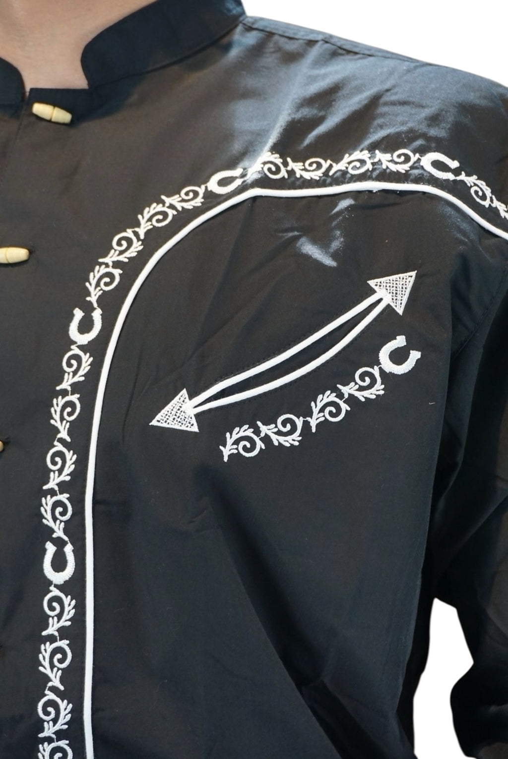 Camisa vaquera manga larga Agnor para caballero negro premium Mod. HAgCL32