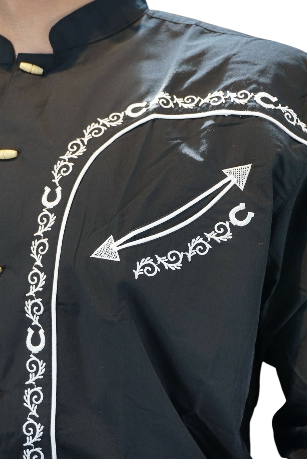 Camisa vaquera manga larga Agnor para caballero negro premium Mod. HAgCL32