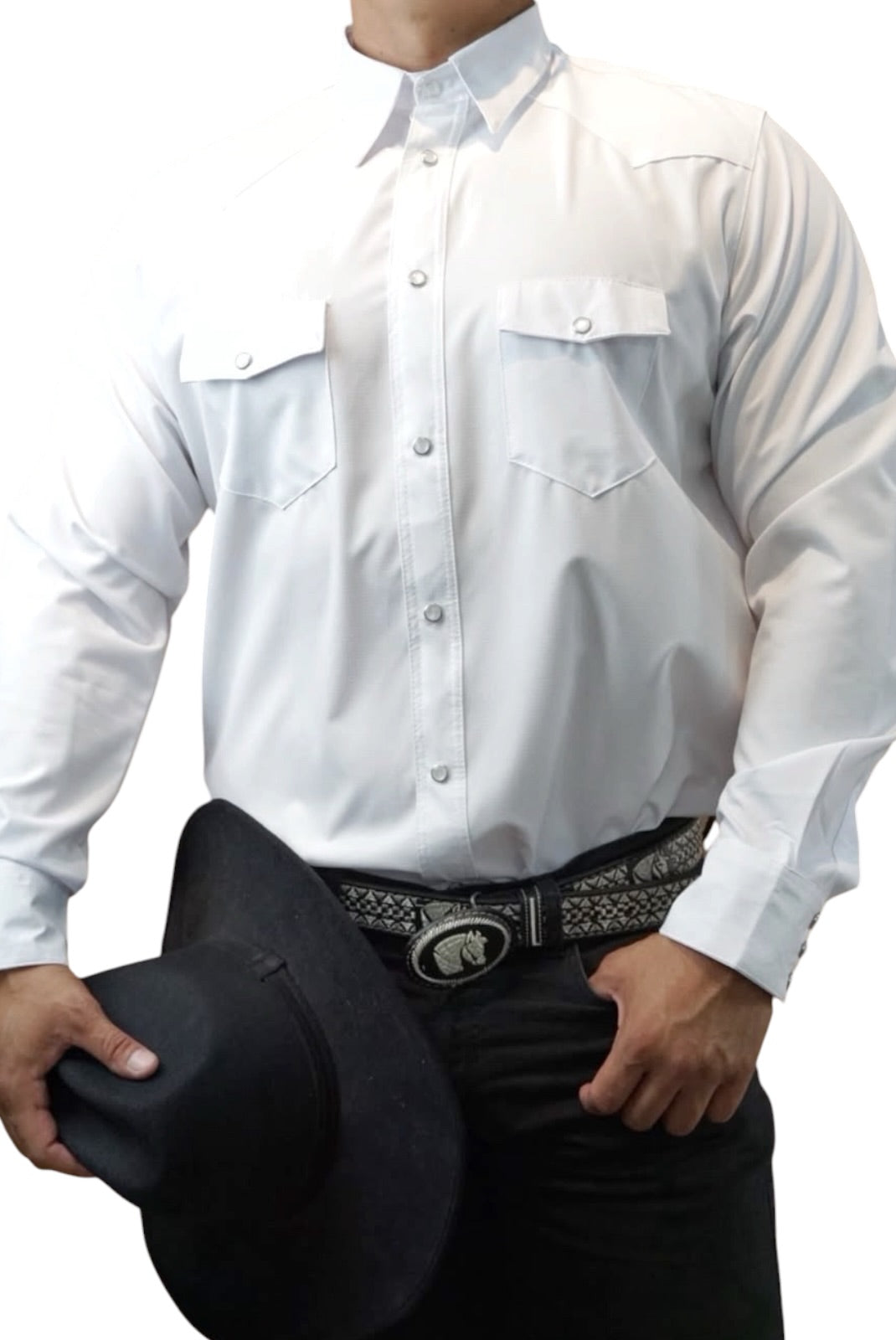 Camisa vaquera manga larga Agnor para caballero repelente blanco premium Mod. HAgCL40