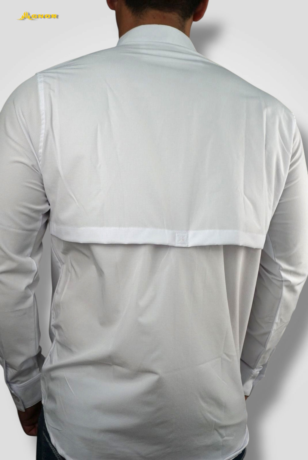Camisa manga larga Agnor para caballero blanco tipo Columbia Mod. HAgCL16