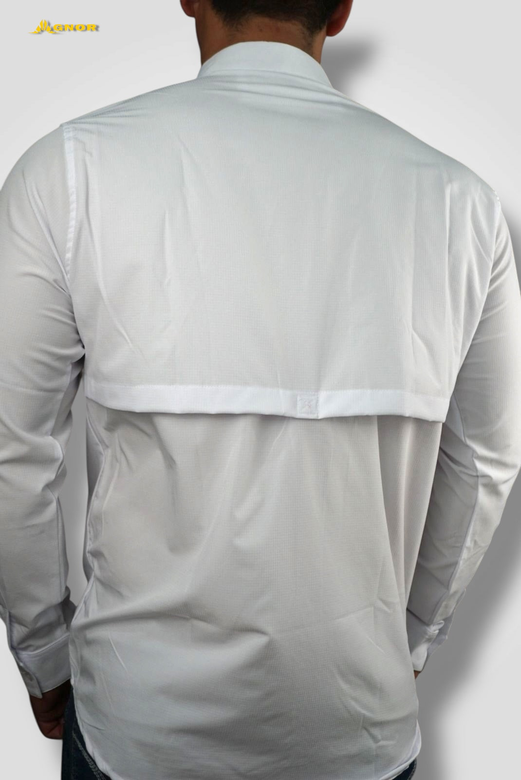 Camisa manga larga Agnor para caballero blanco tipo Columbia Mod. HAgCL16