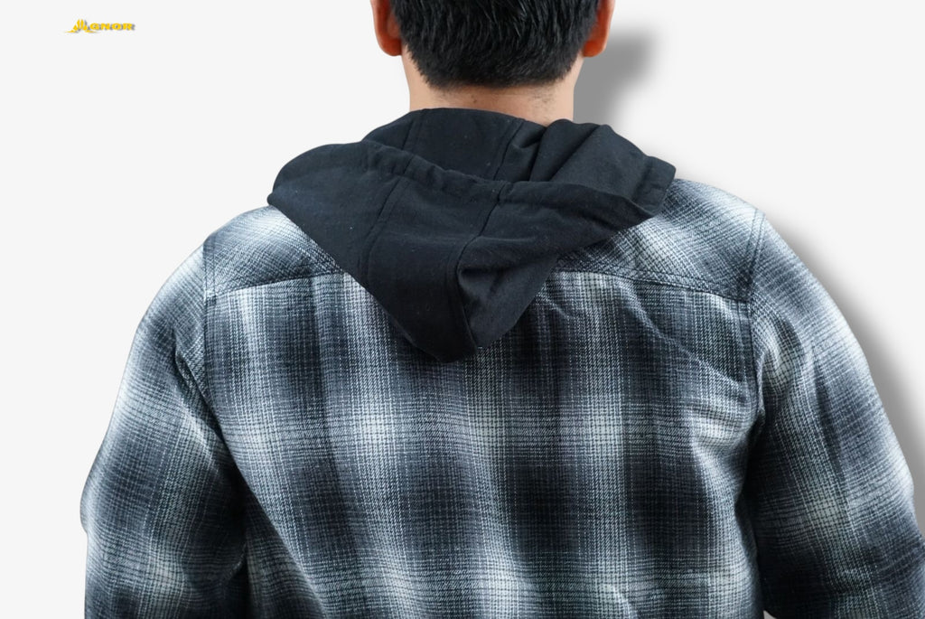 Camisola ligera manga larga Agnor para caballero negro franela premium Mod. HAgCL19