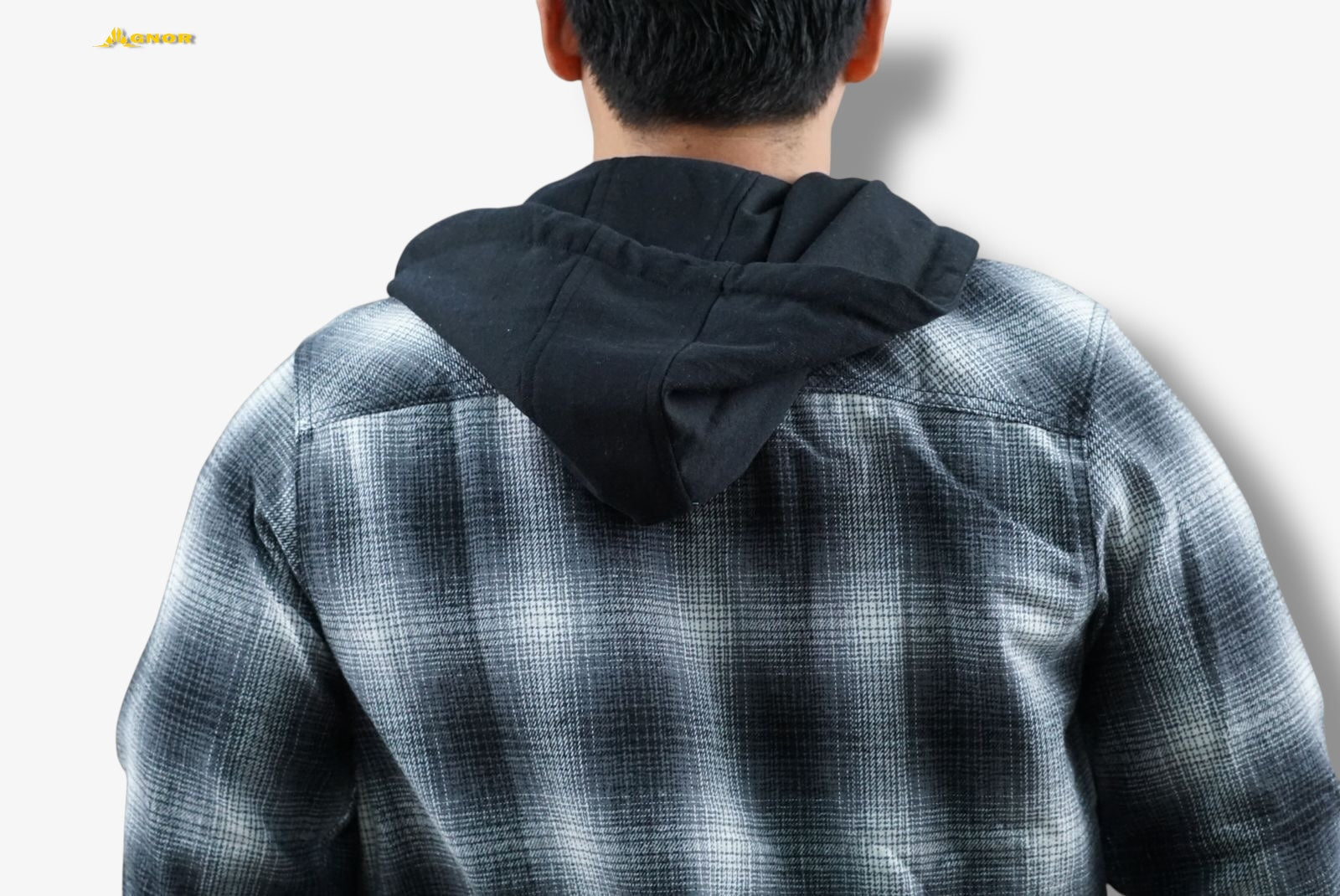 Camisola ligera manga larga Agnor para caballero negro franela premium Mod. HAgCL19