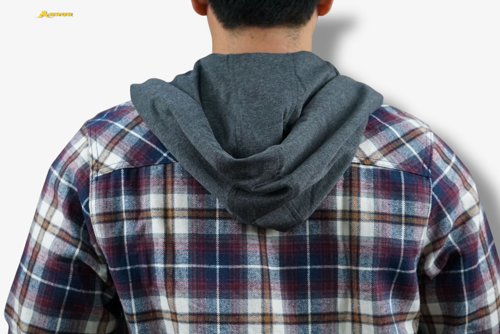 Camisola ligera manga larga Agnor para caballero vino franela premium Mod. HAgCL20