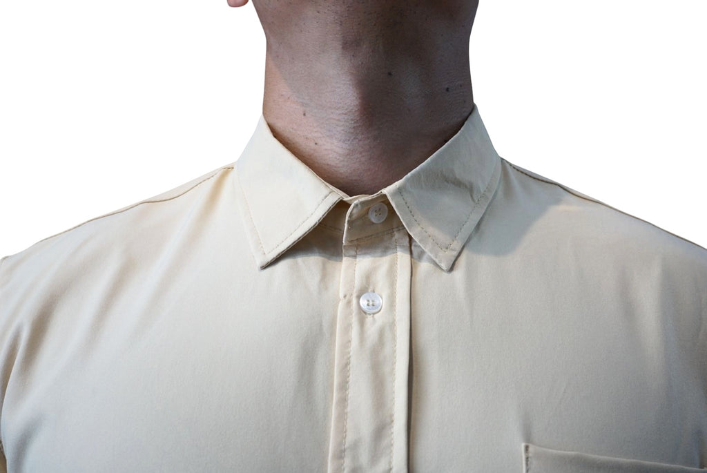 Camisa anti fluido manga larga Agnor para caballero Beige premium Mod. HAgCL36