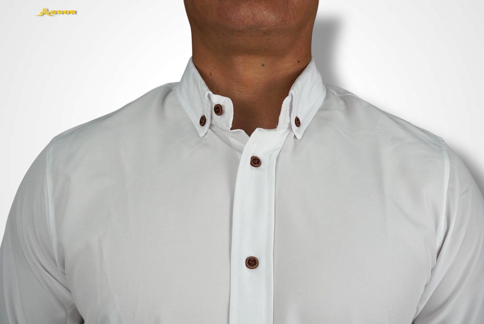 Camisa manga larga Agnor para caballero blanco Antifluido Mod. HAgCL17