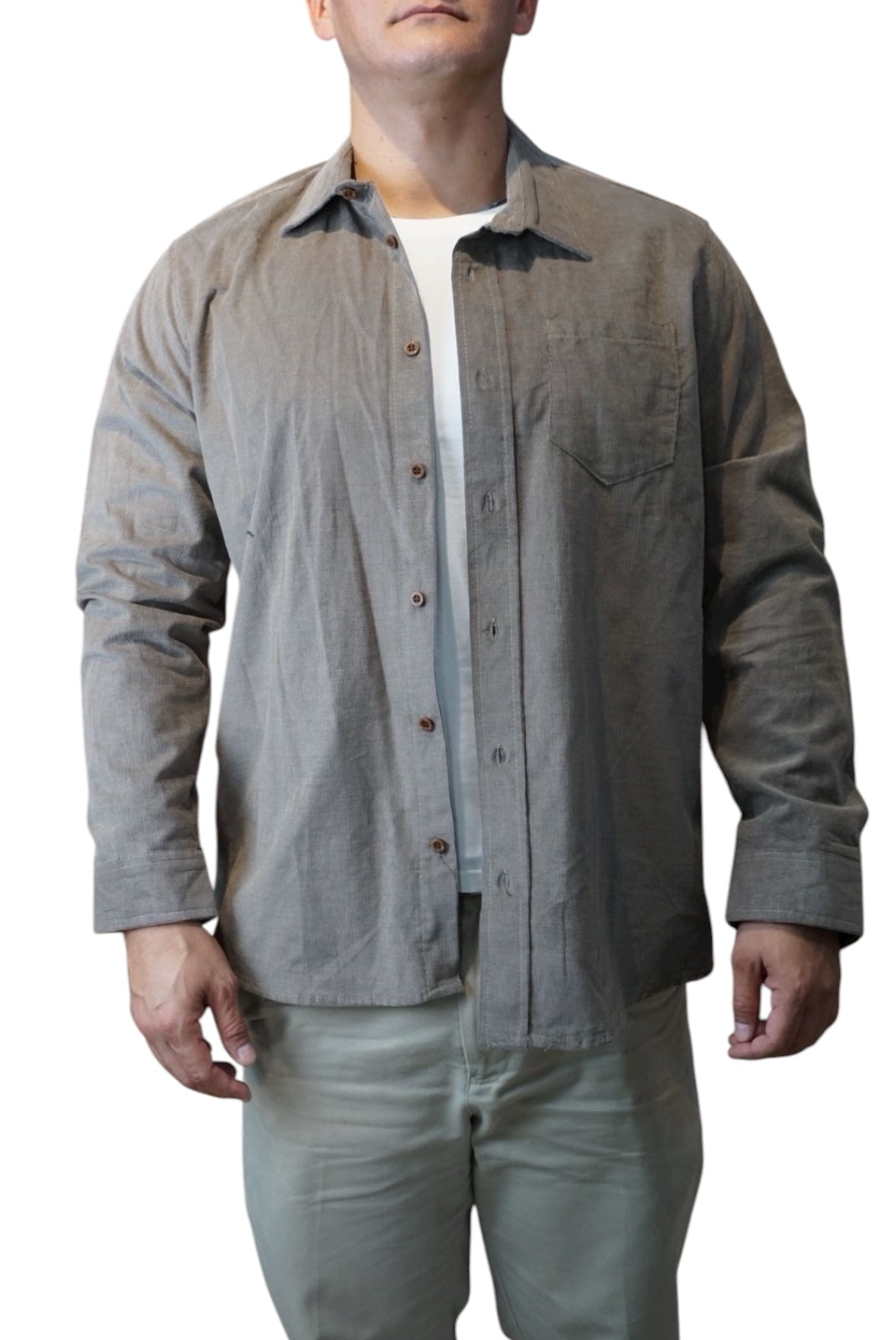 Camisa de panilla manga larga Agnor para caballero beige premium Mod. HAgCL28