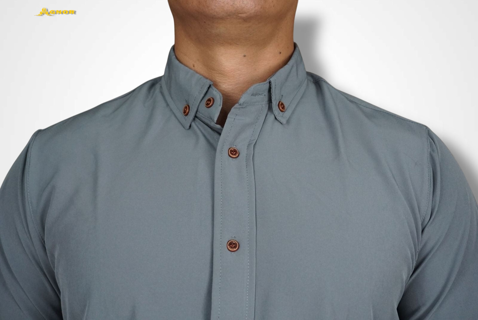 Camisa manga larga Agnor para caballero gris perla Antifluido Mod. HAgCL17
