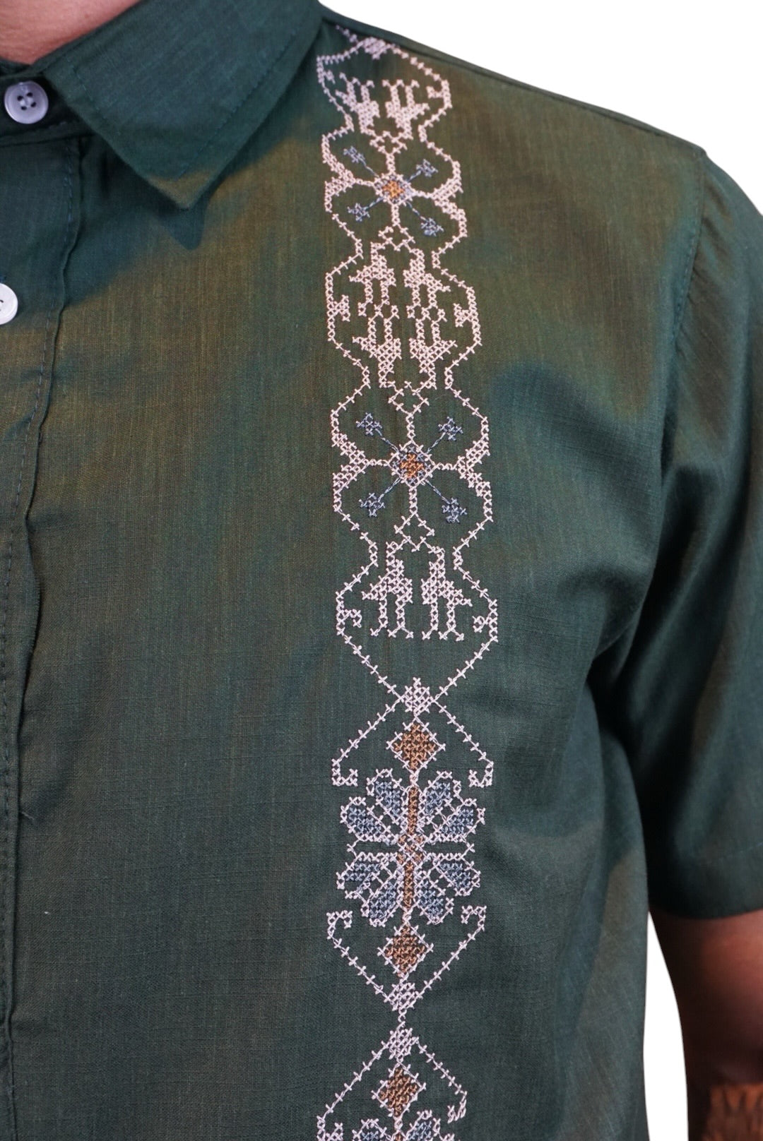 Camisa guayabera manga corta Agnor para caballero Militar premium Mod. HAgCC21