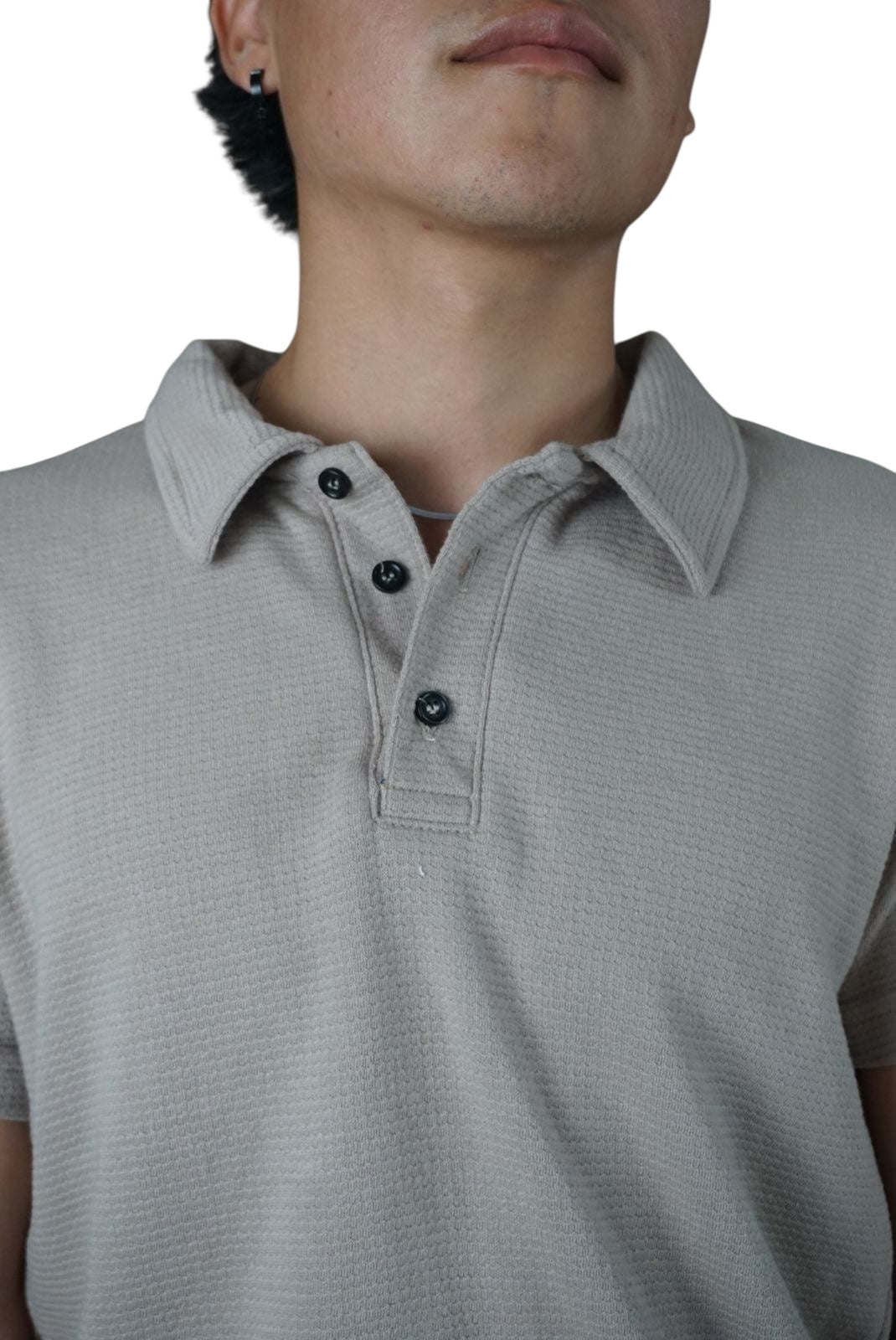 Playera cuello polo Agnor para caballero tejido algodón premium Beige Mod. HAg30