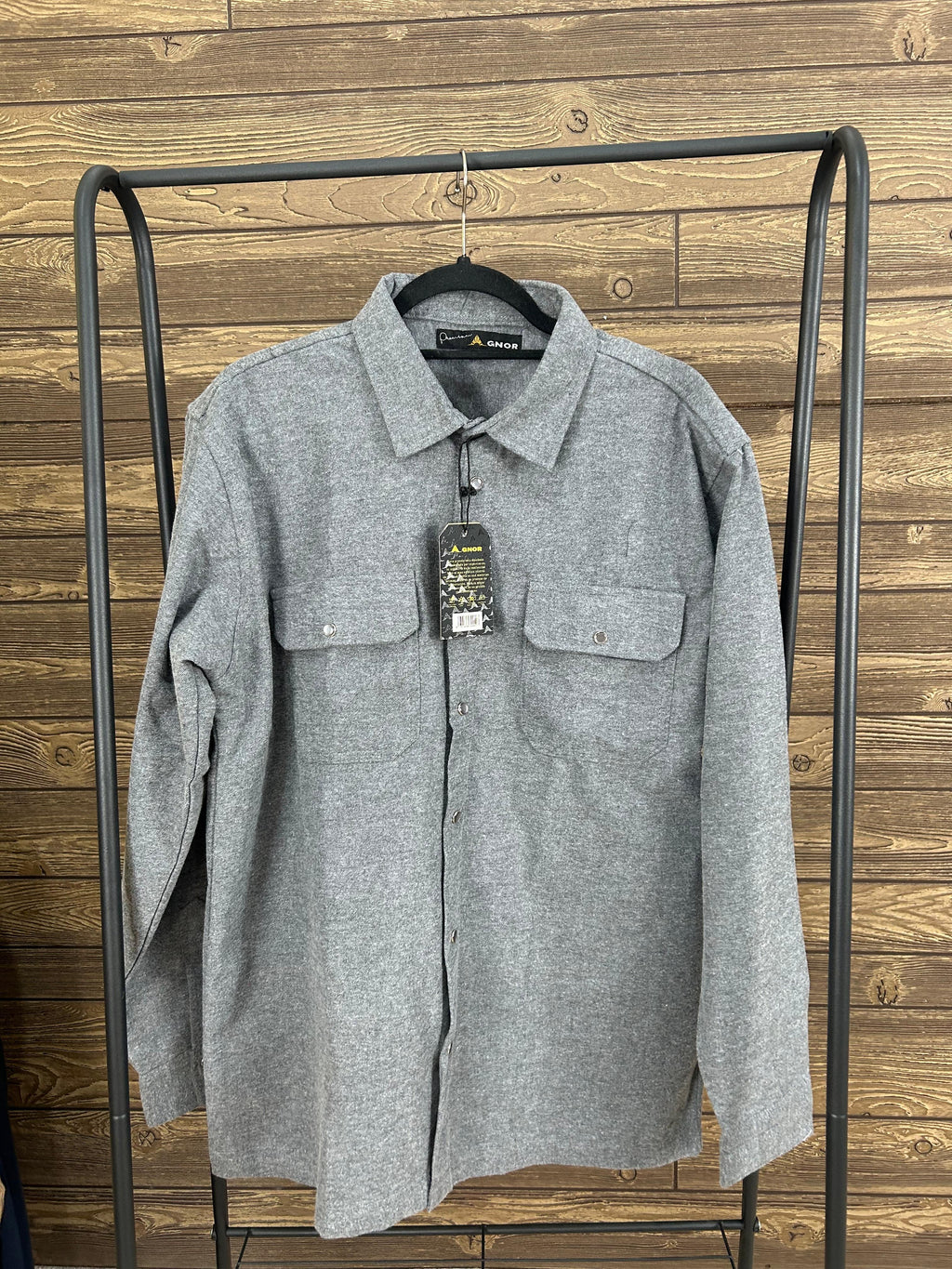 Camisola franela manga larga Agnor para caballero gris Mod. HAgCL23