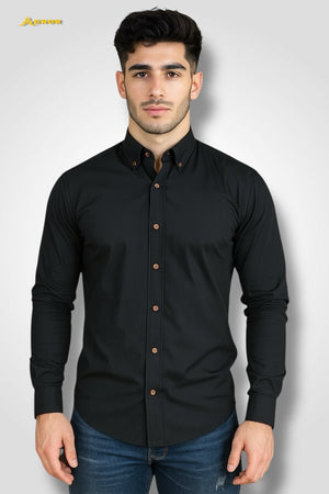 Camisa manga larga Agnor para caballero negro Antifluido Mod. HAgCL17