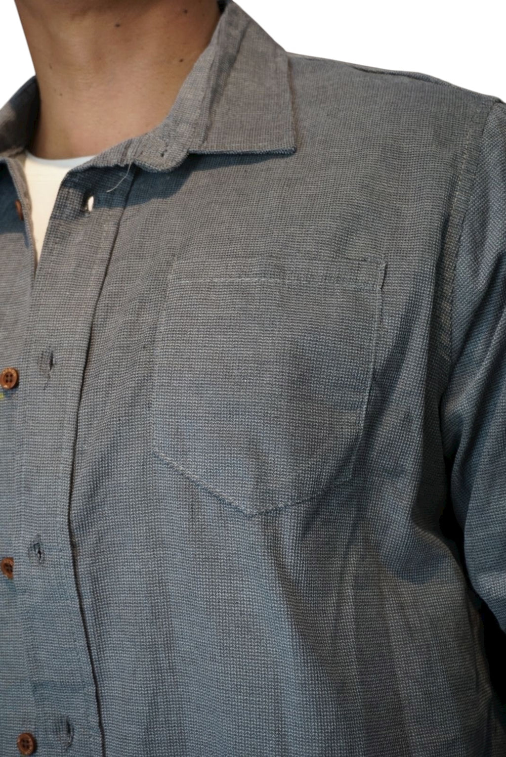 Camisa de panilla manga larga Agnor para caballero gris premium Mod. HAgCL28