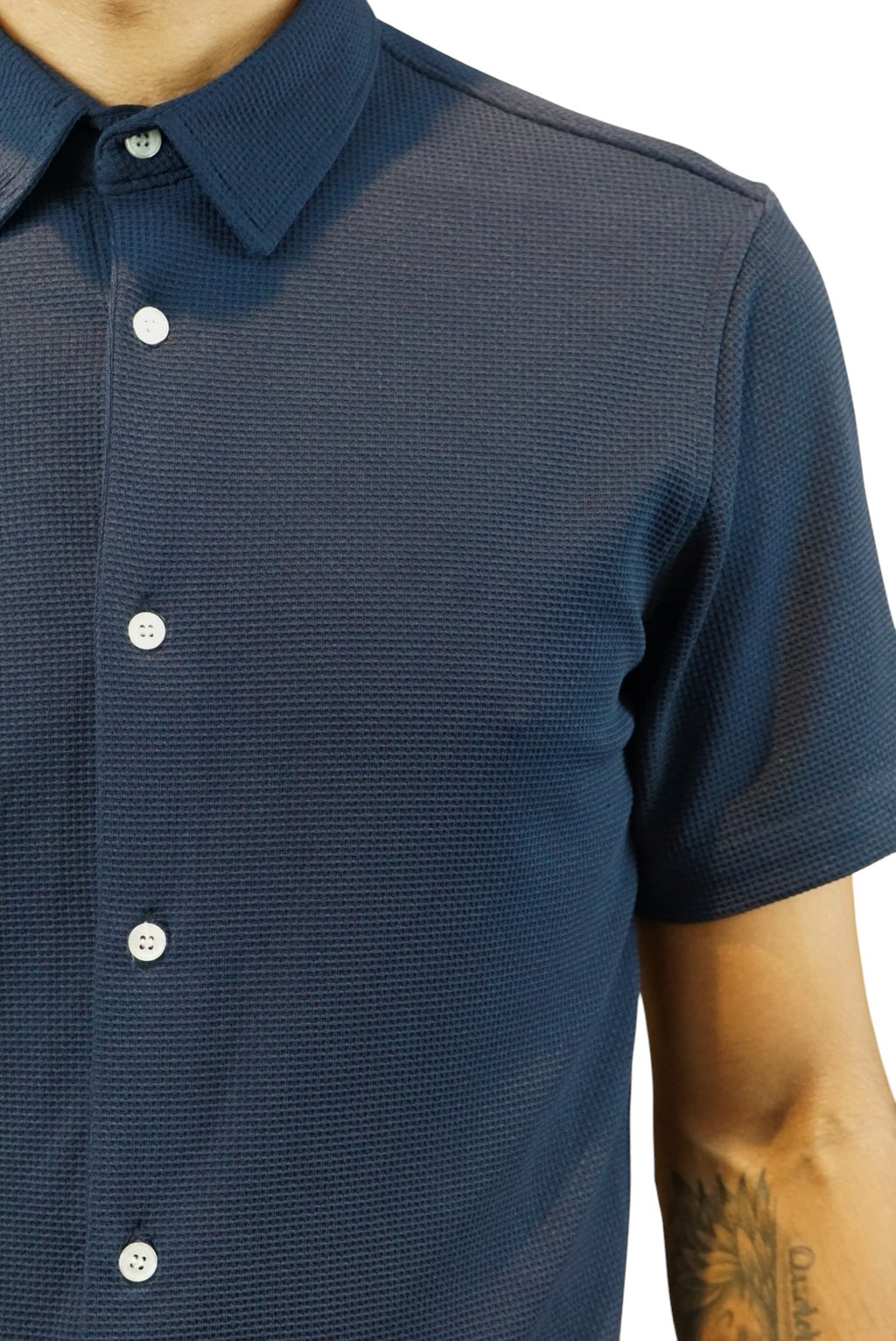 Playera cuello polo tipo camisa Agnor para caballero Marino premium Mod. HAg41