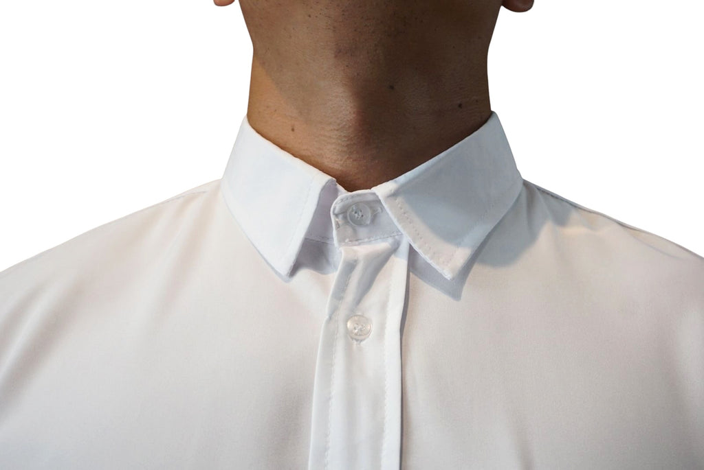Camisa anti fluido manga larga Agnor para caballero Blanco premium Mod. HAgCL36