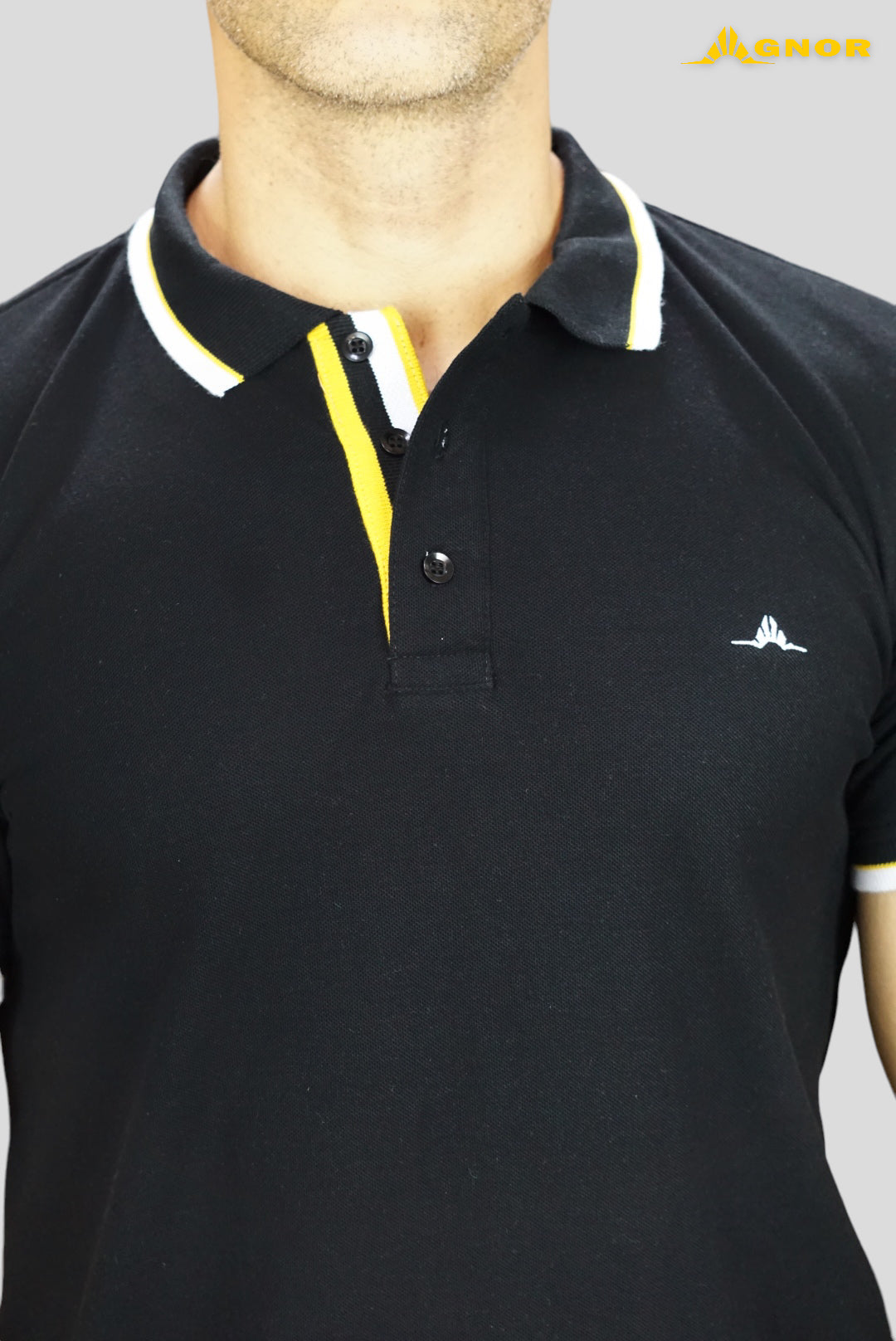 Playera cuello polo Agnor para caballero Negro Mod. HAg28