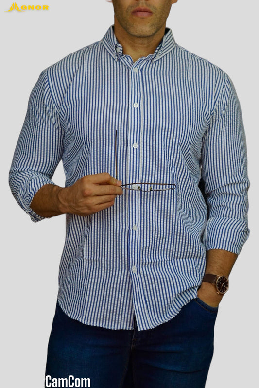 Camisa manga larga Agnor para caballero rayas Mod. HAgCamcom