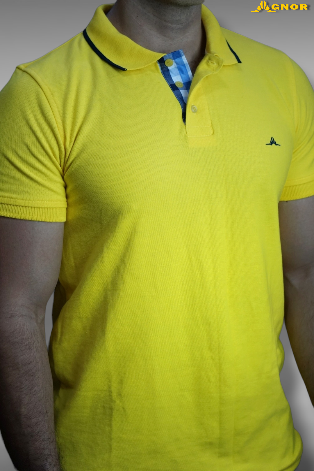 Playera cuello Polo Agnor para caballero Amarillo Mod. HAg26